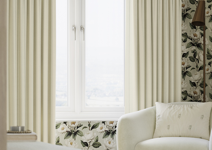 Trellis Prints, Noble Stripe Bud Green - Made to Measure Curtains - Image 5